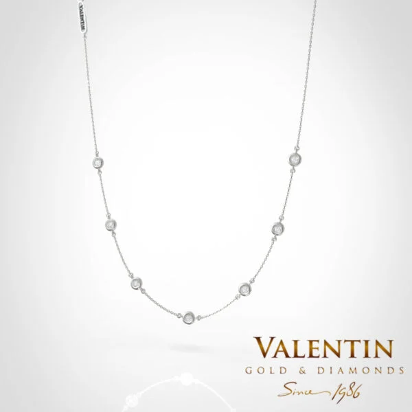 Stylish Gold Necklace 8313-7 – white gold