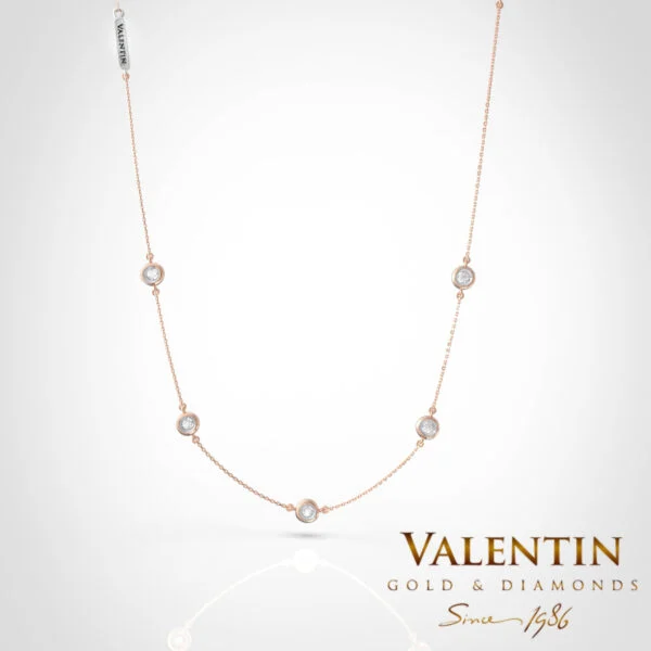 Stylish Gold Necklace 8313-5 – rose gold