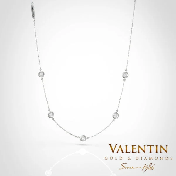 Stylish Gold Necklace 8313-5 – white gold