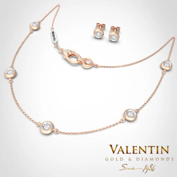 Stylish Gold Necklace 8313-5 – rose gold