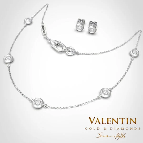 Stylish Gold Necklace 8313-5 – white gold