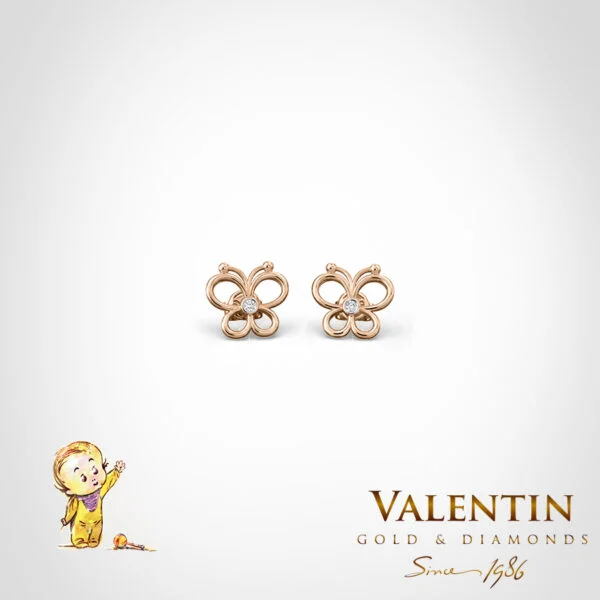 Children's Gold Earrings 7506 – rose gold