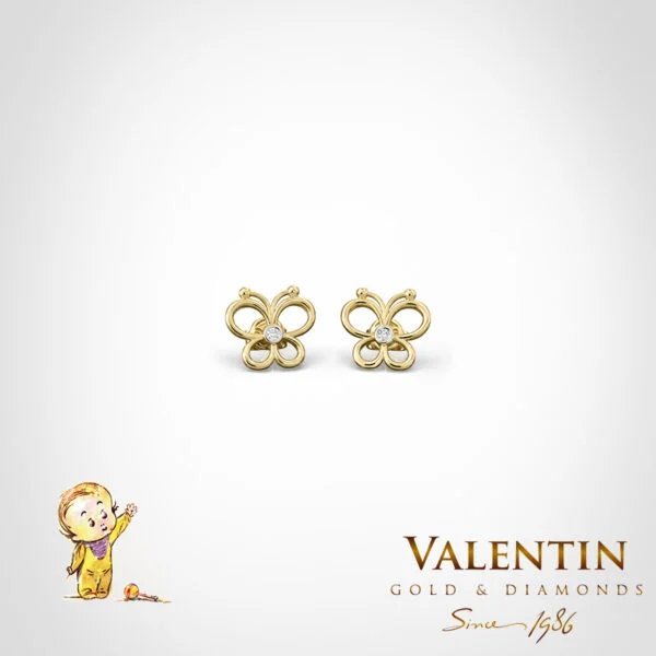 Children's Gold Earrings 7506 – yellow gold