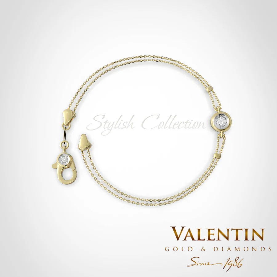 Stylish Women's Gold Bracelet 8351-3 – yellow gold