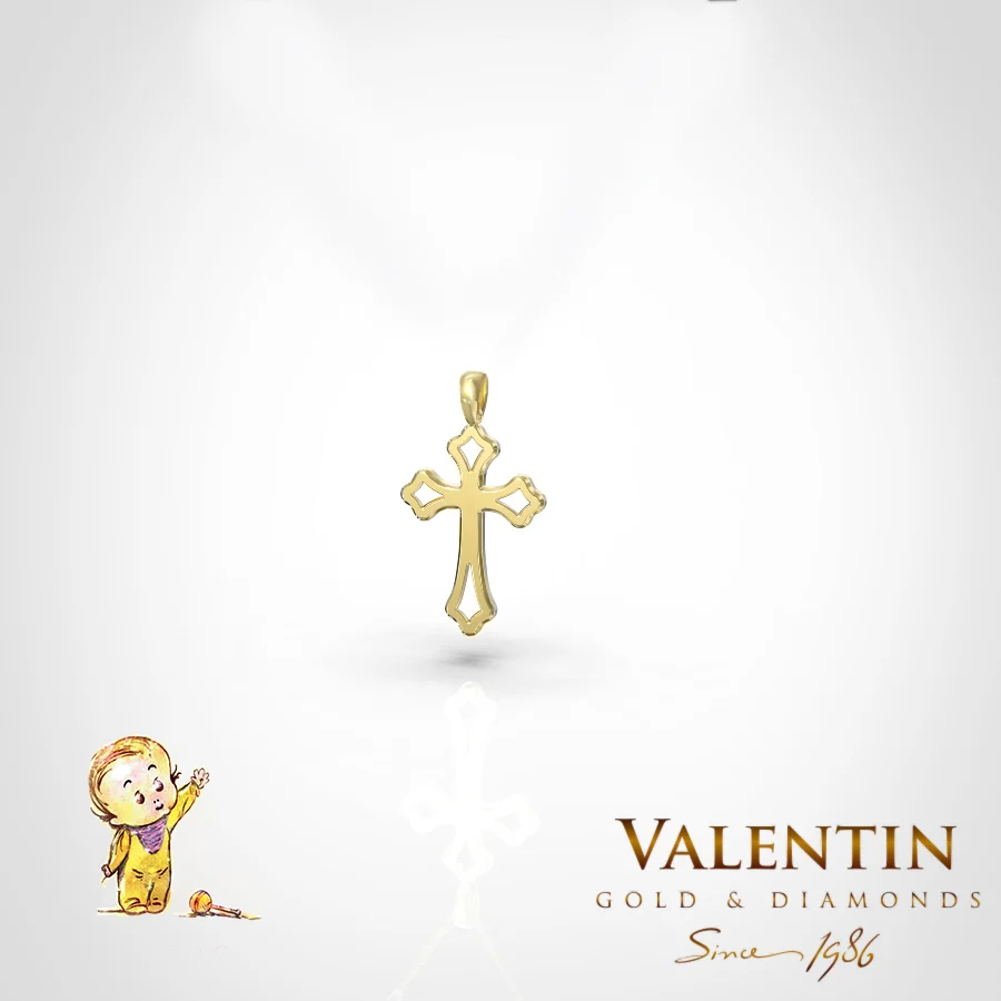 Детски златен медальон 6951-1 – жълто злато