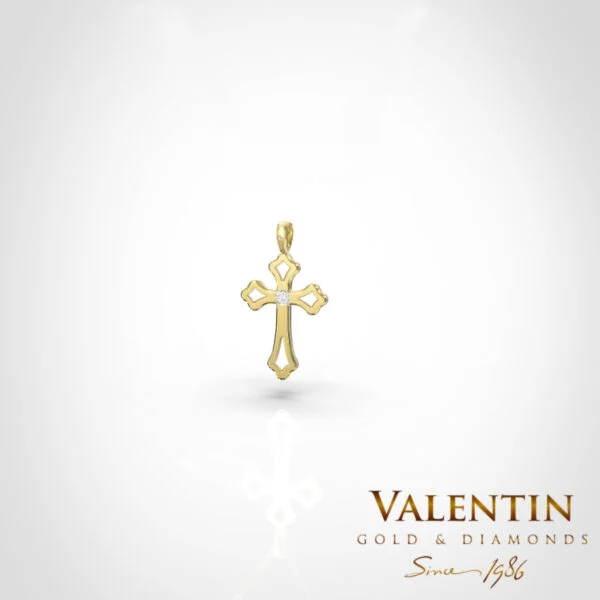 6951 2 Yellow litle 1.50 2 Gold Cross 6951-2 – yellow gold