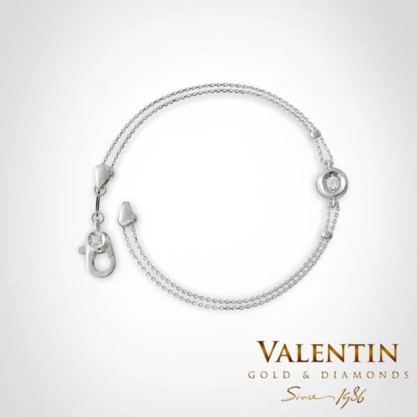 Stylish Women's Gold Bracelet 8351-3 – white gold