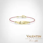 Women's Gold Red String Bracelet 8144-1 – yellow gold