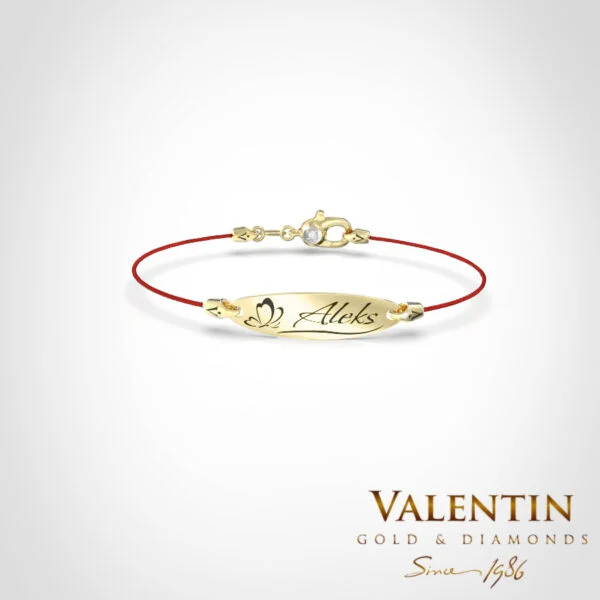 Women's Gold Red String Bracelet 8144-1 – yellow gold