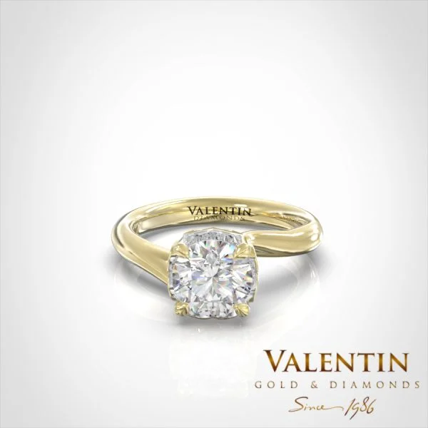 Love story Lab Engagement Ring 4705 – yellow gold