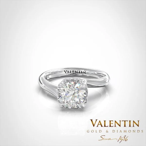 Love story Engagement Ring 4705 – white gold