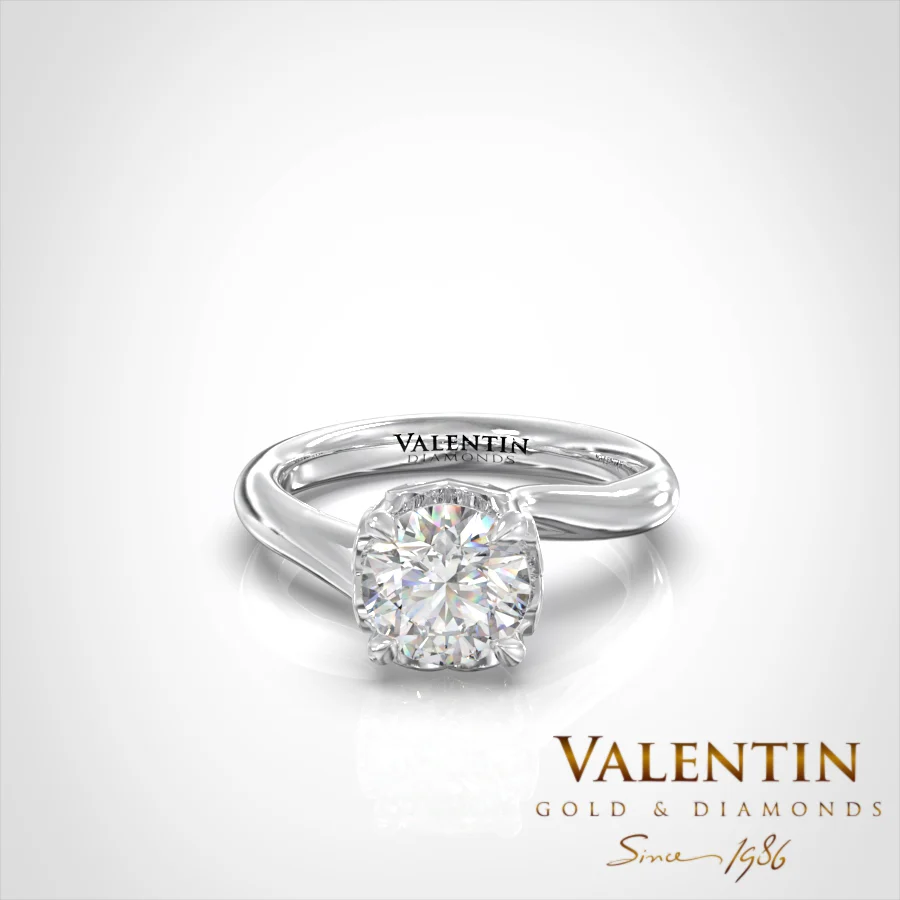 Love story Engagement Ring 4705 – white gold