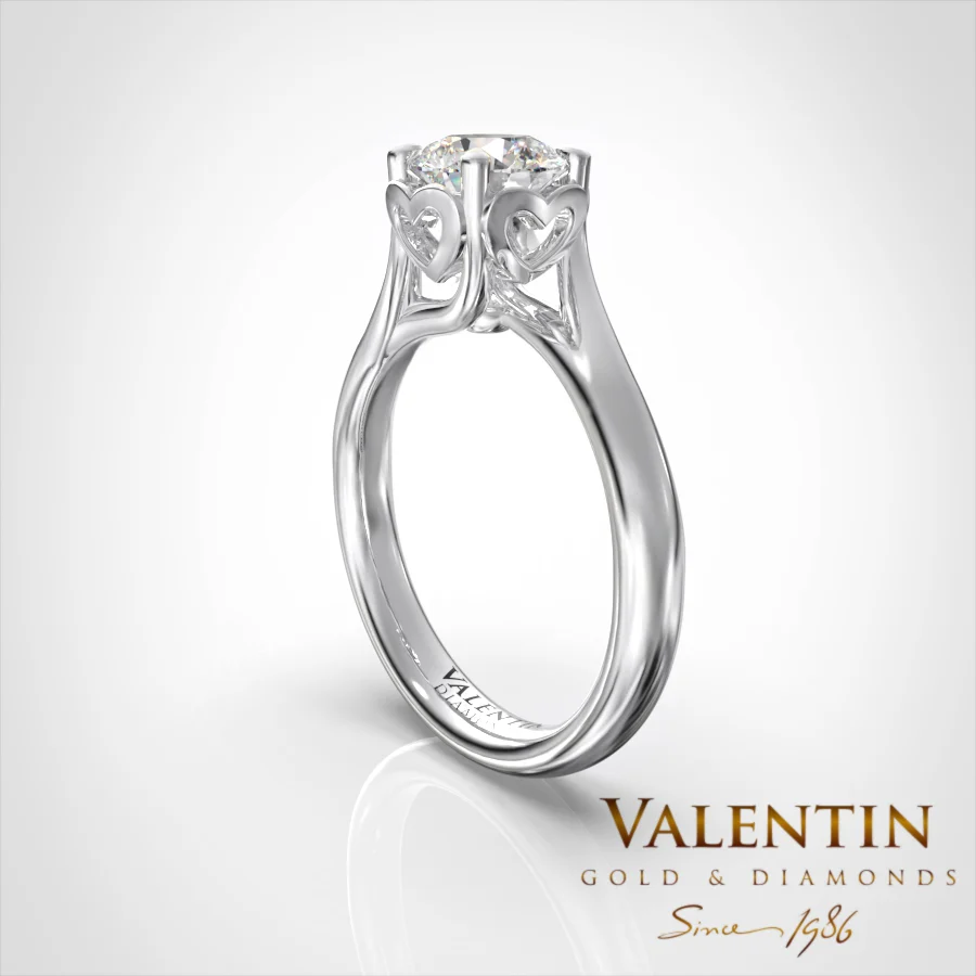 Love story Engagement Ring 4705 – white gold