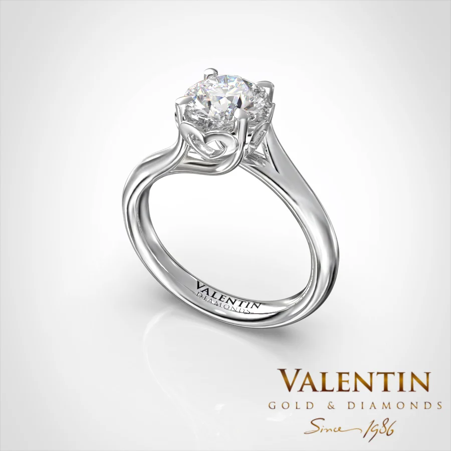 Love story Engagement Ring 4705 – white gold