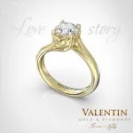 Годежен пръстен Love story 4705 – жълто злато
