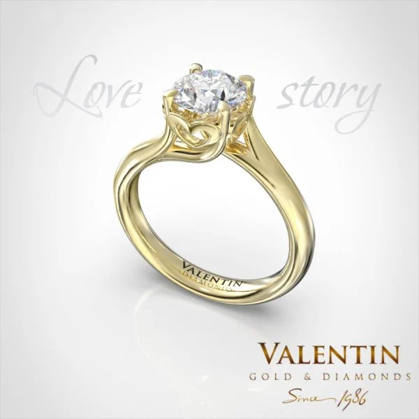 Love story Engagement Ring 4705 – yellow gold