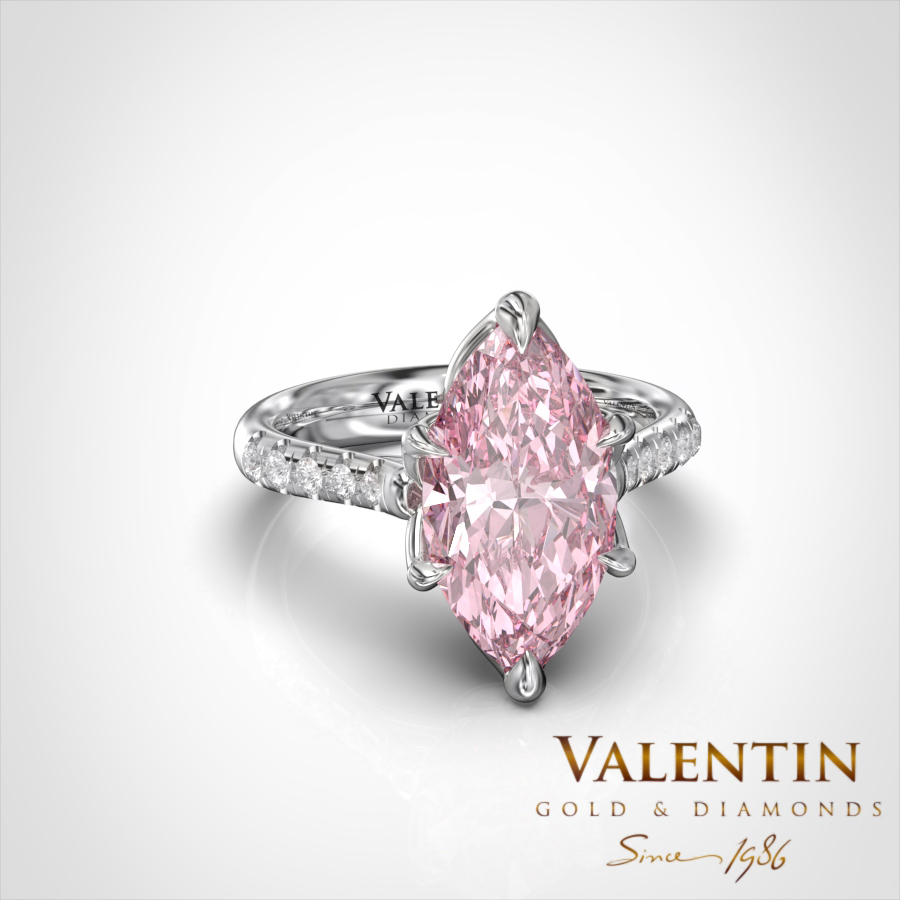 Златен пръстен Emotion Fancy Pink Tourmaline 4758