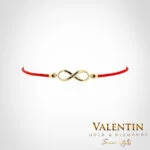 Women's Gold Red String Bracelet 8198-1 – yellow gold