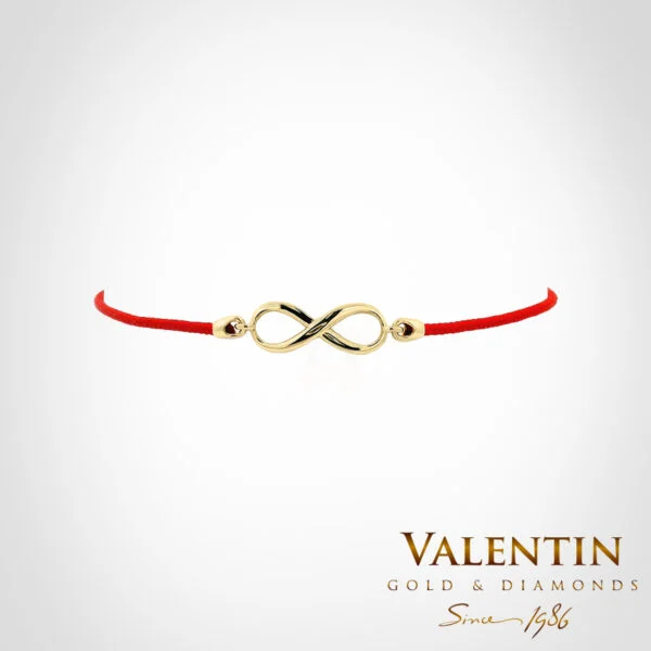 Women's Gold Red String Bracelet 8198-1 – yellow gold
