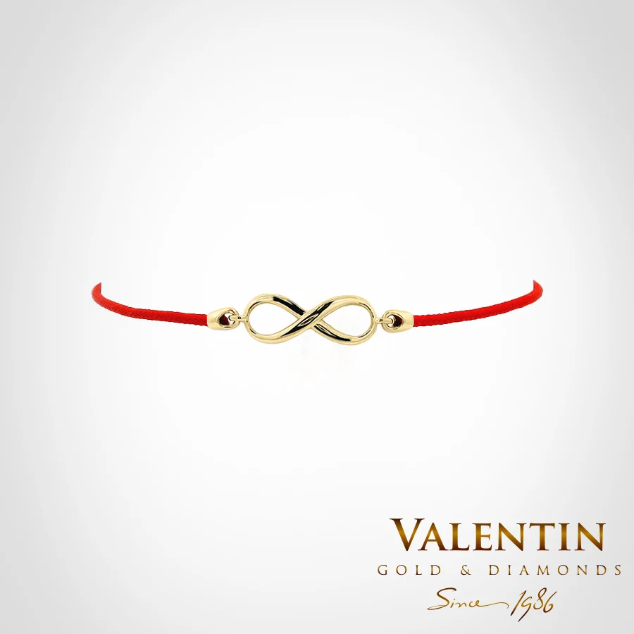 Women's Gold Red String Bracelet 8198-1 – yellow gold