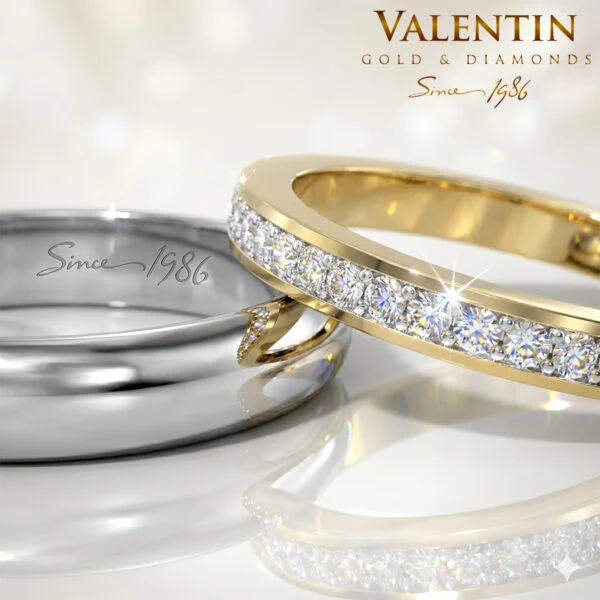 Gold Wedding Bands 4563 4276 – white gold