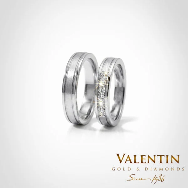 Gold Wedding Bands 4298 4299 – white gold