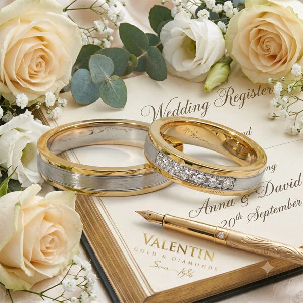 Gold Wedding Bands 4298 4299