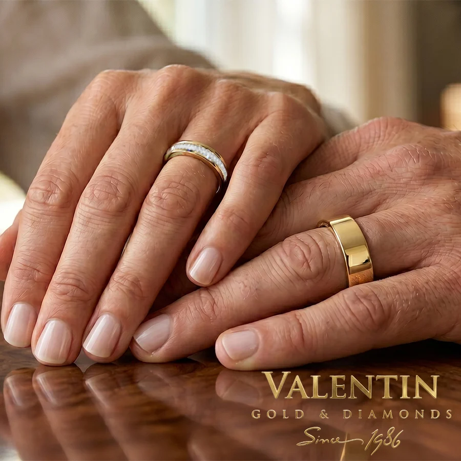 Gold Wedding Bands 4314 4609