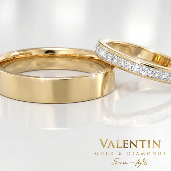 Gold Wedding Bands 4314 4609
