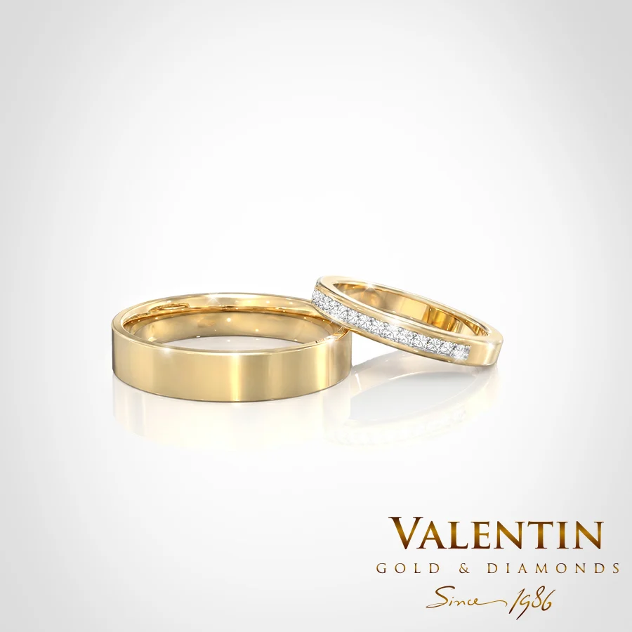 Gold Wedding Bands 4314 4609