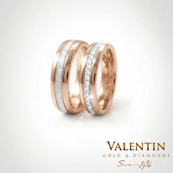 Gold Wedding Bands 4347 4397 – rose gold