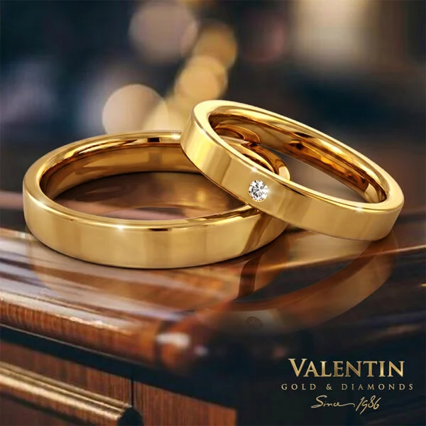 Gold Wedding Rings 4355 4381