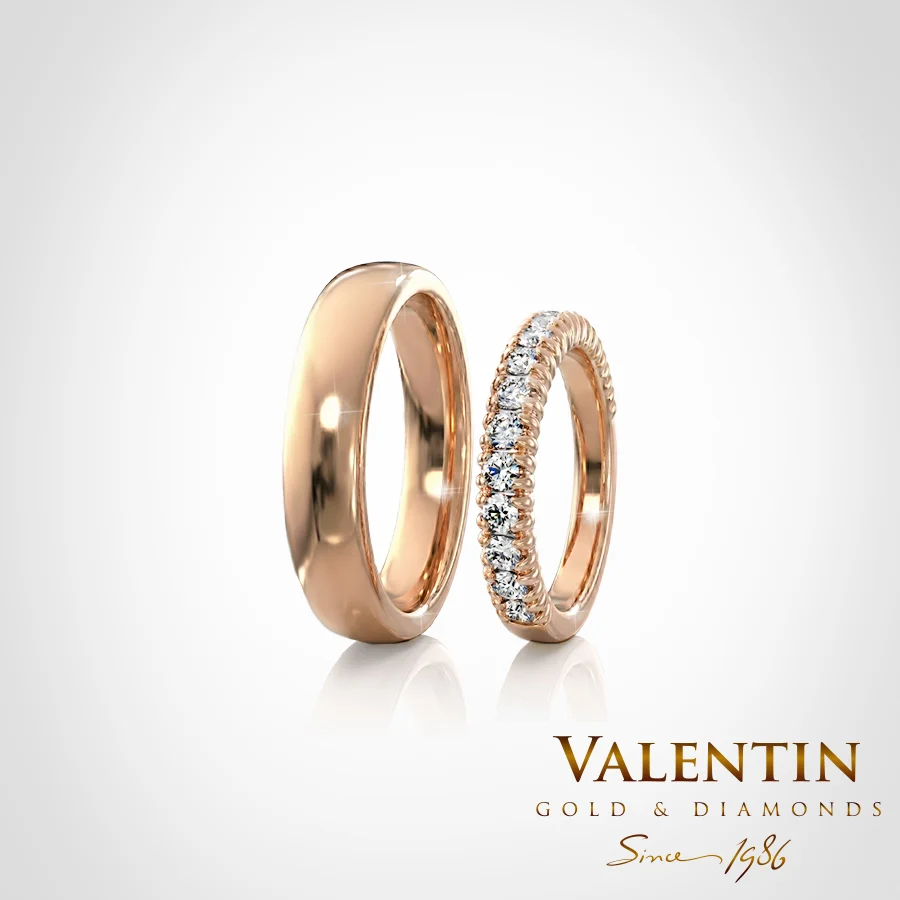 Gold Wedding Bands 4348 4581