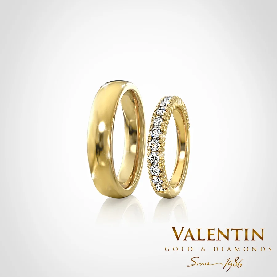 Gold Wedding Bands 4348 4581