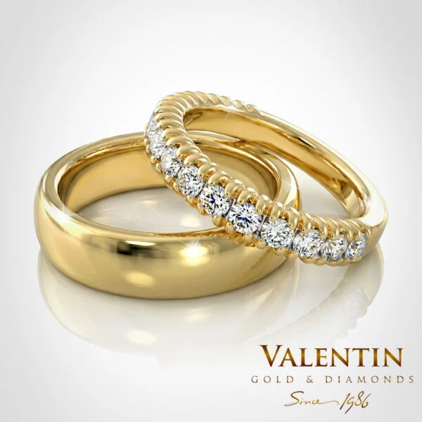 Gold Wedding Bands 4348 4581