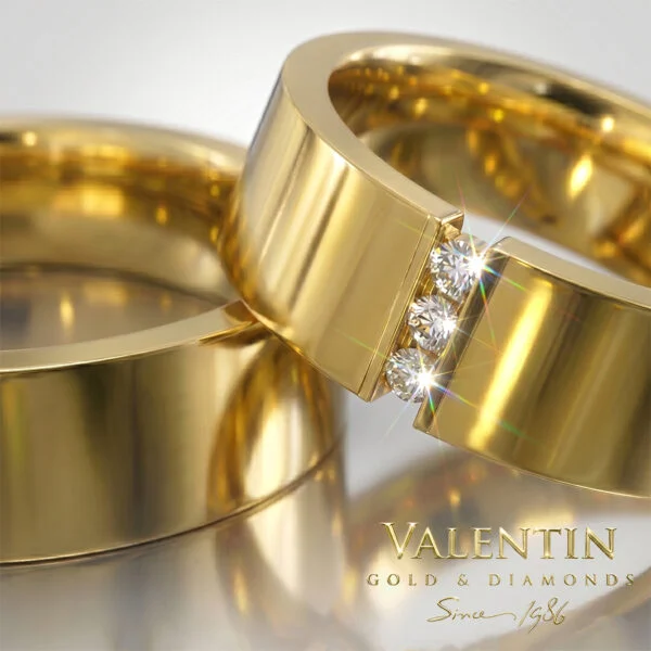 Gold Wedding Bands 4584