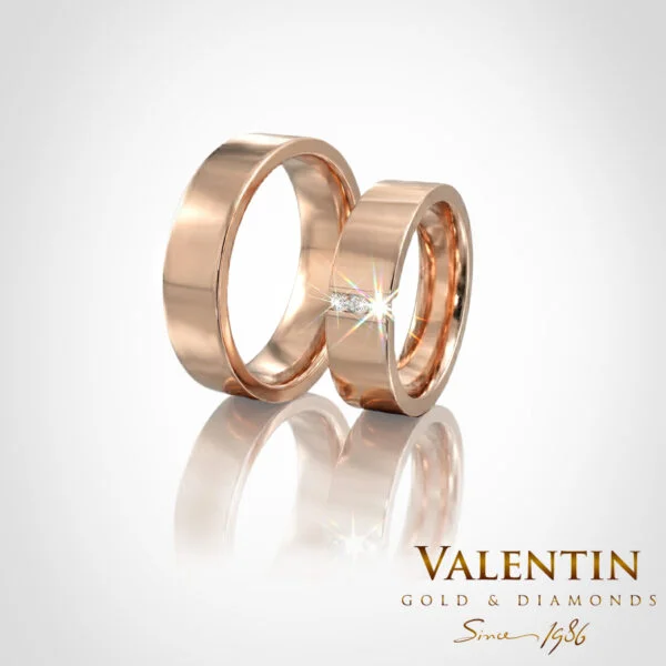Gold Wedding Bands 4584 – rose gold