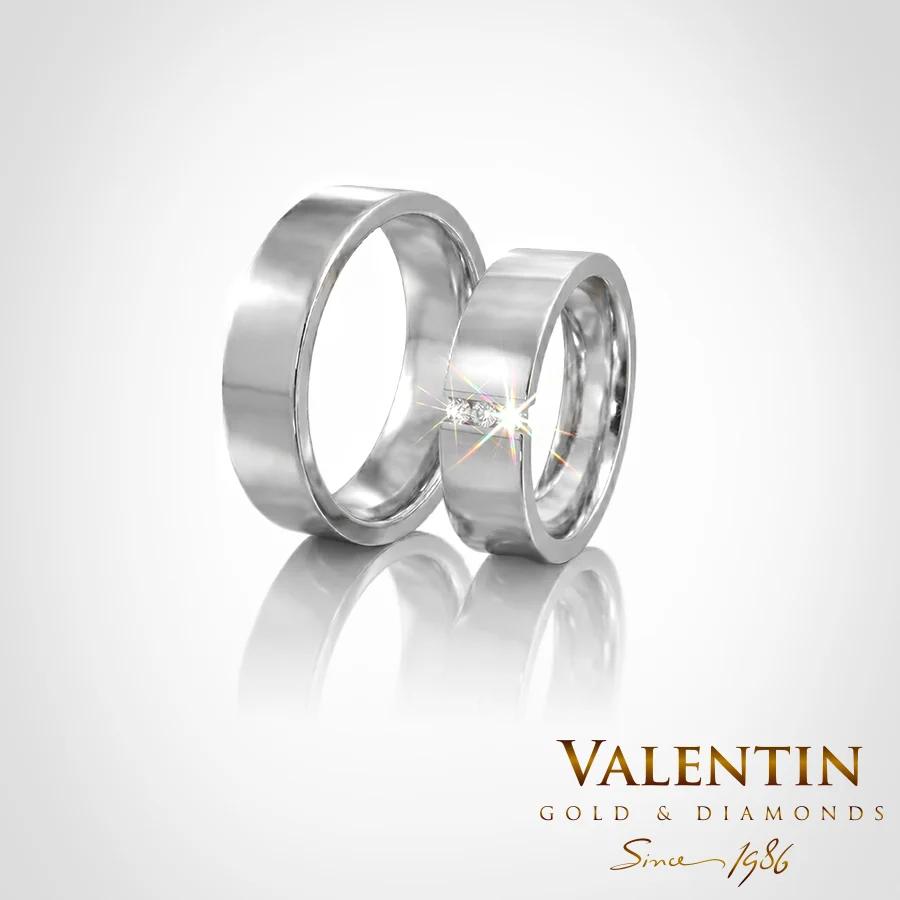 Gold Wedding Bands 4584 – white gold