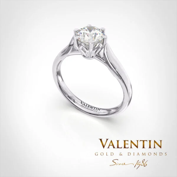 Engagement Ring 4749 – white gold
