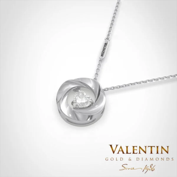 Gold Pendant 6880 – white gold