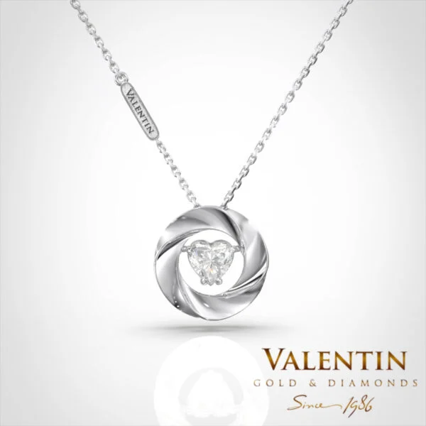 Gold Pendant 6880 – white gold