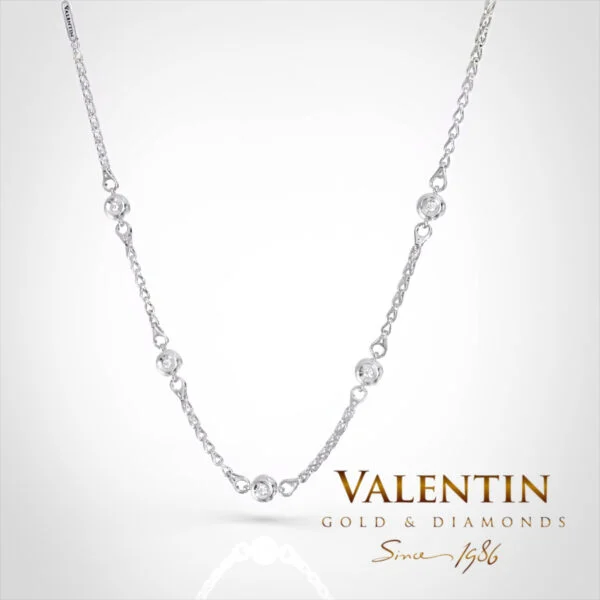 Gold Necklace 8302-5 – white gold