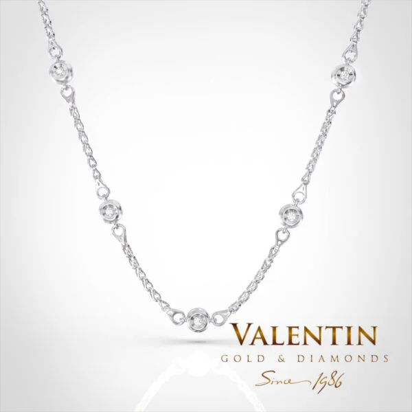 Gold Necklace 8302-5 – white gold