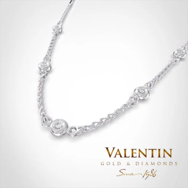 Gold Necklace 8302-5 – white gold