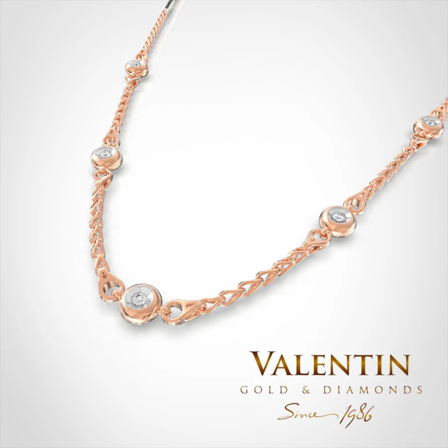 Gold Necklace 8302-5 – rose gold