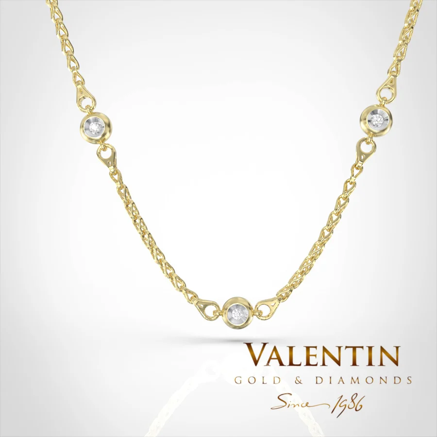 Gold Necklace 8302-3 – yellow gold