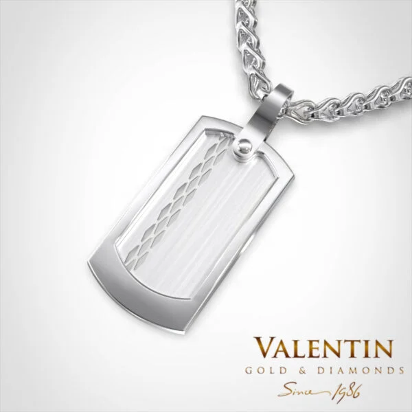 Gold Tag Pendant 6477 – white gold