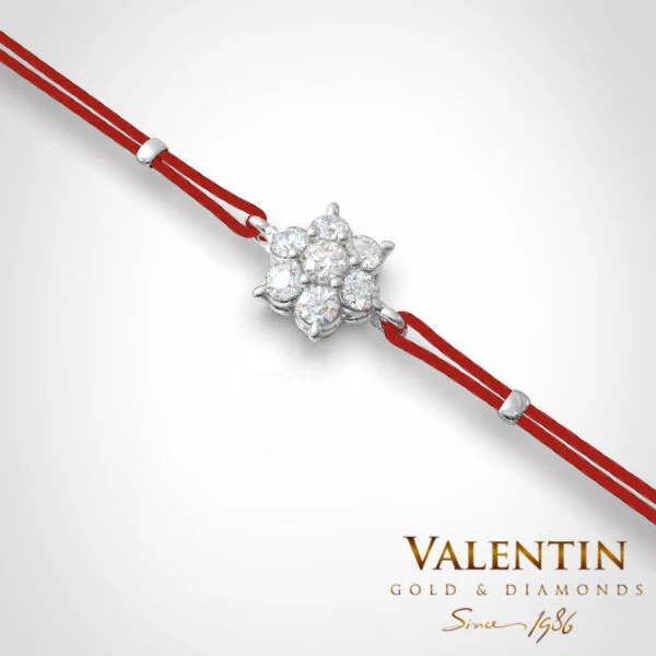 Star Women's Gold Red String Bracelet 8366-2 – white gold