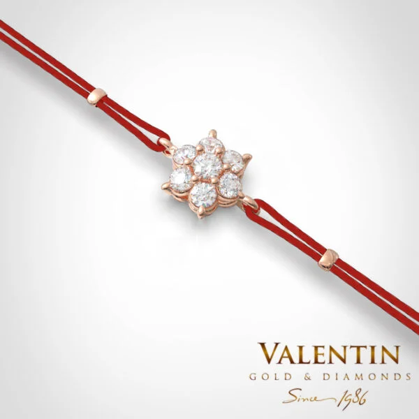 Star Women's Gold Red String Bracelet 8366-2 – rose gold