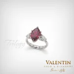 Златен пръстен Marquise Rubellite 4758 1